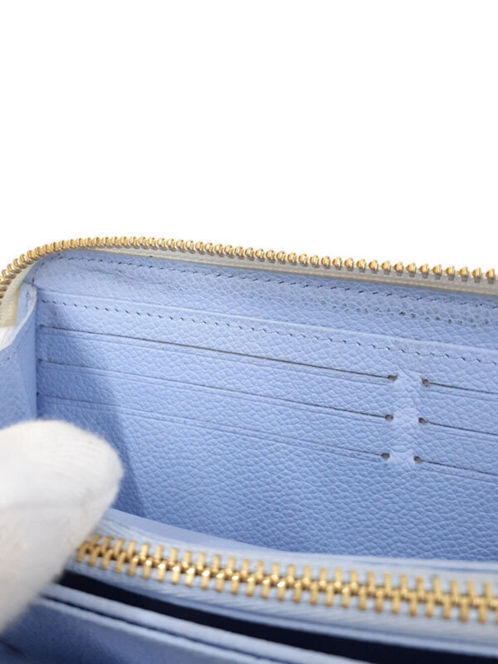 Louis Vuitton Zipper Monogram Bicolor Zippy Empreinte Wallet Long Round Brown - Picture 5 of 9